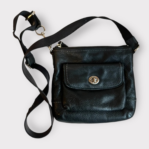 Coach Handbags - Coach Black Leather Crossbody Bag Purse